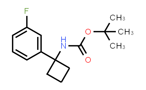 CAS No. 1286263-86-2, tert-Butyl (1-(3-fluorophenyl)cyclobutyl)carbamate