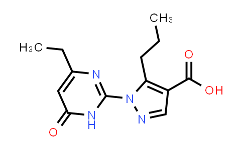 CAS No. 1286709-69-0, 1-(4-Ethyl-6-oxo-1,6-dihydropyrimidin-2-yl)-5-propyl-1H-pyrazole-4-carboxylic acid