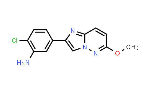 CAS No. 1286726-57-5, 2-Chloro-5-{6-methoxyimidazo[1,2-b]pyridazin-2-yl}aniline