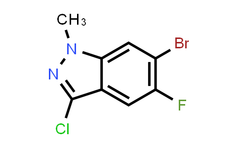CAS No. 1286734-93-7, 6-Bromo-3-chloro-5-fluoro-1-methyl-1H-indazole