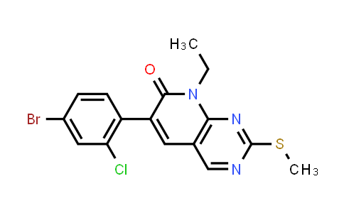CAS No. 1286738-66-6, 6-(4-Bromo-2-chlorophenyl)-8-ethyl-2-methylsulfanylpyrido[2,3-d]pyrimidin-7-one