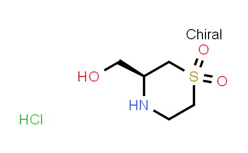 CAS No. 1286768-24-8, (S)-3-(Hydroxymethyl)thiomorpholine 1,1-dioxide hydrochloride