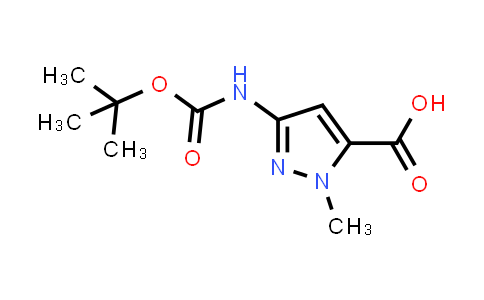 CAS No. 128883-83-0, 3-{[(tert-Butoxy)carbonyl]amino}-1-methyl-1H-pyrazole-5-carboxylic acid