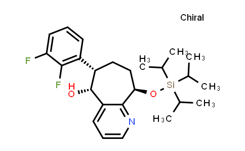CAS No. 1289023-95-5, 5H-Cyclohepta[b]pyridin-5-ol, 6-(2,3-difluorophenyl)-6,7,8,9-tetrahydro-9-[[tris(1-methylethyl)silyl]oxy]-, (5R,6S,9R)-