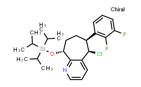 CAS No. 1289024-04-9, 5H-Cyclohepta[b]pyridine, 5-chloro-6-(2,3-difluorophenyl)-6,7,8,9-tetrahydro-9-[[tris(1-methylethyl)silyl]oxy]-, (5R,6S,9R)-