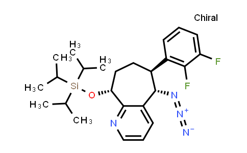 CAS No. 1289024-05-0, 5H-Cyclohepta[b]pyridine, 5-azido-6-(2,3-difluorophenyl)-6,7,8,9-tetrahydro-9-[[tris(1-methylethyl)silyl]oxy]-, (5S,6S,9R)-
