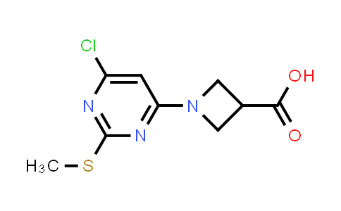 CAS No. 1289384-70-8, 1-(6-Chloro-2-methylsulfanyl-pyrimidin-4-yl)-azetidine-3-carboxylic acid