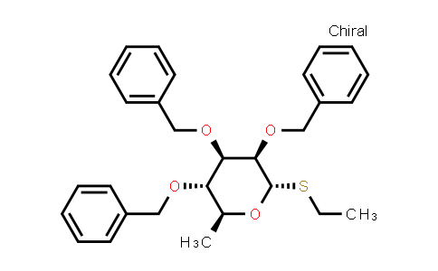 CAS No. 128962-63-0, (2S,3R,4R,5S,6S)-3,4,5-Tris(benzyloxy)-2-(ethylthio)-6-methyltetrahydro-2H-pyran