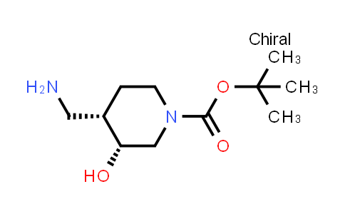 CAS No. 1290191-69-3, tert-Butyl (3R,4S)-4-(aminomethyl)-3-hydroxypiperidine-1-carboxylate