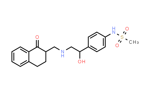CAS No. 129280-07-5, Methanesulfonamide, N-[4-[1-hydroxy-2-[[(1,2,3,4-tetrahydro-1-oxo-2-naphthalenyl)methyl]amino]ethyl]phenyl]-