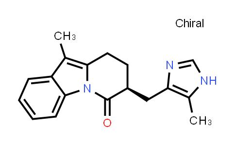 CAS No. 129299-89-4, Pyrido[1,2-a]indol-6(7H)-one, 8,9-dihydro-10-methyl-7-[(5-methyl-1H-imidazol-4-yl)methyl]-, (S)-