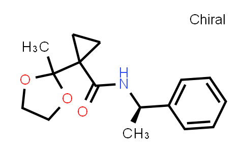 CAS No. 129321-57-9, (R)-1-(2-Methyl-1,3-dioxolan-2-yl)-N-(1-phenylethyl)cyclopropane-1-carboxamide