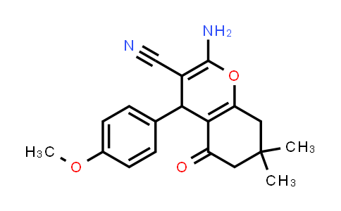 CAS No. 129354-36-5, 2-Amino-4-(4-methoxyphenyl)-7,7-dimethyl-5-oxo-5,6,7,8-tetrahydro-4H-chromene-3-carbonitrile