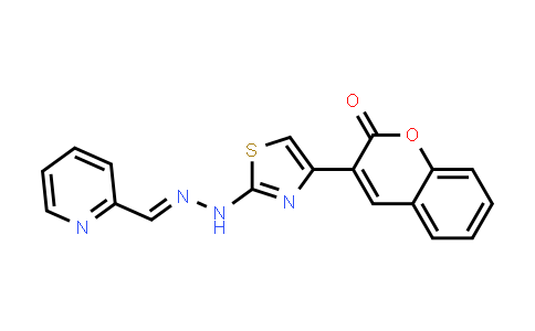 CAS No. 1294447-69-0, 3-(2-(2-(Pyridin-2-ylmethylene)hydrazinyl)thiazol-4-yl)-2H-chromen-2-one