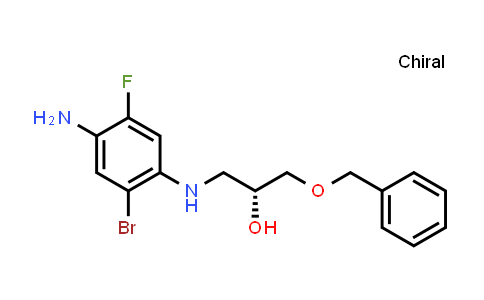 CAS No. 1294504-63-4, 2-Propanol, 1-[(4-amino-2-bromo-5-fluorophenyl)amino]-3-(phenylmethoxy)-, (2R)-