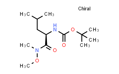 CAS No. 129603-01-6, tert-Butyl (R)-(1-(methoxy(methyl)amino)-4-methyl-1-oxopentan-2-yl)carbamate