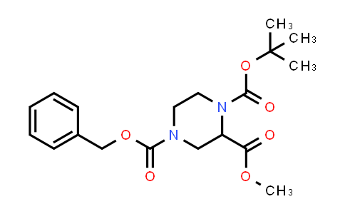 CAS No. 129799-14-0, 4-Benzyl 1-tert-butyl 2-methyl piperazine-1,2,4-tricarboxylate