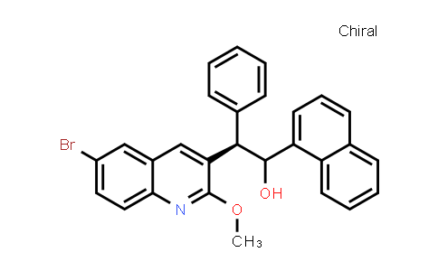 CAS No. 1298044-24-2, (βR)-6-Bromo-2-methoxy-α-1-naphthalenyl-β-phenyl-3-quinolineethanol