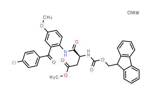 CAS No. 1300019-48-0, Butanoic acid, 4-[[2-(4-chlorobenzoyl)-4-methoxyphenyl]amino]-3-[[(9H-fluoren-9-ylmethoxy)carbonyl]amino]-4-oxo-, methyl ester, (3S)-