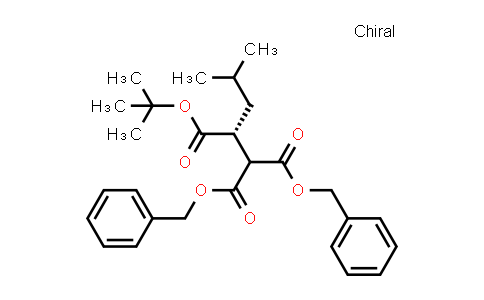 CAS No. 130128-00-6, 1,1,2-Pentanetricarboxylic acid, 4-methyl-, 2-(1,1-dimethylethyl) 1,1-bis(phenylmethyl) ester, (R)-