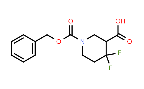 CAS No. 1303974-25-5, 1-((Benzyloxy)carbonyl)-4,4-difluoropiperidine-3-carboxylic acid