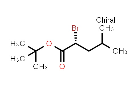 CAS No. 130464-88-9, tert-Butyl (R)-2-bromo-4-methylpentanoate
