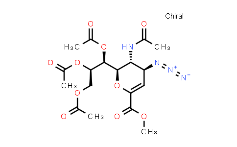 CAS No. 130525-58-5, (1S,2R)-1-((2R,3R,4S)-3-Acetamido-4-azido-6-(methoxycarbonyl)-3,4-dihydro-2H-pyran-2-yl)propane-1,2,3-triyl triacetate