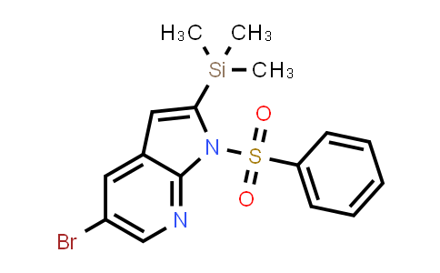 CAS No. 1305324-90-6, 5-Bromo-1-(phenylsulfonyl)-2-(trimethylsilyl)-1H-pyrrolo[2,3-b]pyridine