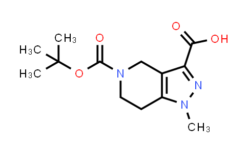 CAS No. 1306739-66-1, 5-(tert-Butoxycarbonyl)-1-methyl-4,5,6,7-tetrahydro-1H-pyrazolo[4,3-c]pyridine-3-carboxylic acid