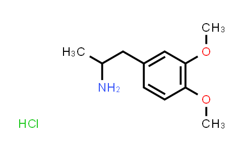CAS No. 13078-75-6, 3,4-Dimethoxyamphetamine (hydrochloride)