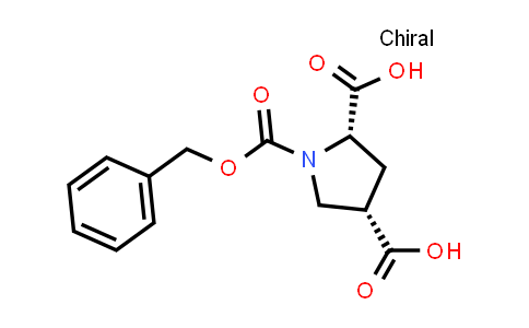 CAS No. 130830-73-8, (2S,4S)-1-(benzyloxycarbonyl)pyrrolidine-2,4-dicarboxylic acid