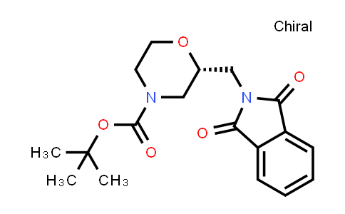 CAS No. 1308849-93-5, (R)-2-[(1,3-Dioxoisoindolin-2-yl)methyl]morpholine-4-carboxylic acid tert-butyl ester