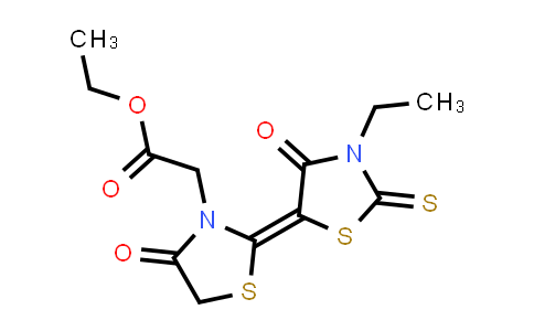 CAS No. 1309456-13-0, Ethyl 2-(3'-ethyl-4,4'-dioxo-2'-thioxo-3',4,4',5-tetrahydro-2'H,3H-[2,5'-bithiazolylidene]-3-yl)acetate