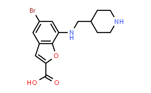 CAS No. 1310356-06-9, 2-Benzofurancarboxylic acid, 5-bromo-7-[(4-piperidinylmethyl)amino]-