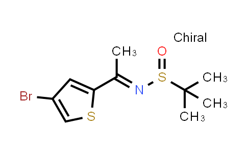 CAS No. 1310877-37-2, (R,E)-N-(1-(4-Bromothiophen-2-yl)ethylidene)-2-methylpropane-2-sulfinamide