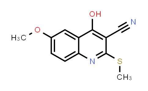 CAS No. 131170-51-9, 4-Hydroxy-6-methoxy-2-(methylthio)quinoline-3-carbonitrile