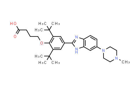 CAS No. 1311982-93-0, Butanoic acid, 4-[2,6-bis(1,1-dimethylethyl)-4-[6-(4-methyl-1-piperazinyl)-1H-benzimidazol-2-yl]phenoxy]-