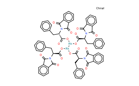 CAS No. 131219-55-1, Tetrakis[N-phthaloyl-(S)-phenylalaninato]dirhodium ethyl acetate adduct