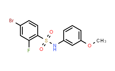 CAS No. 1312305-74-0, 4-bromo-2-fluoro-N-(3-methoxyphenyl)benzenesulfonamide