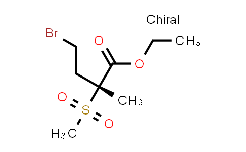 CAS No. 1312478-48-0, Ethyl (R)-4-bromo-2-methyl-2-(methylsulfonyl)butanoate