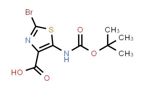 CAS No. 1312697-86-1, 2-Bromo-5-((tert-butoxycarbonyl)amino)thiazole-4-carboxylic acid