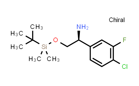 CAS No. 1312719-22-4, (S)-2-((tert-butyldimethylsilyl)oxy)-1-(4-chloro-3-fluorophenyl)ethanamine