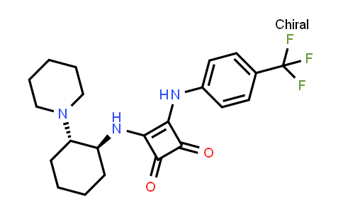 CAS No. 1312991-08-4, 3-[[(1S,2S)-2-(1-Piperidinyl)cyclohexyl]amino]-4-[[4-(trifluoromethyl)phenyl]amino]-3-cyclobutene-1,2-dione