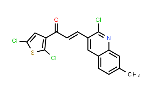 CAS No. 1313405-51-4, 2-Propen-1-one, 3-(2-chloro-7-methyl-3-quinolinyl)-1-(2,5-dichloro-3-thienyl)-, (2E)-