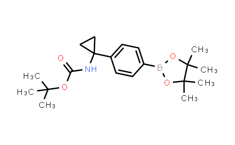 CAS No. 1313441-88-1, tert-Butyl (1-(4-(4,4,5,5-tetramethyl-1,3,2-dioxaborolan-2-yl)phenyl)cyclopropyl)carbamate