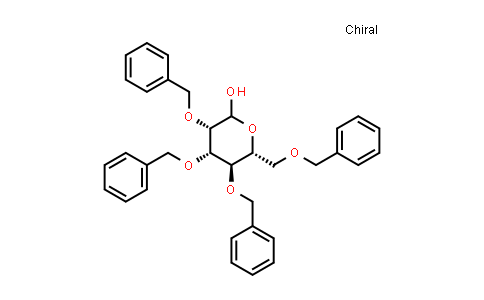 CAS No. 131347-08-5, (3S,4S,5R,6R)-3,4,5-tris(Benzyloxy)-6-((benzyloxy)methyl)tetrahydro-2H-pyran-2-ol