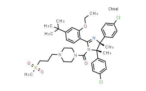 CAS No. 1313611-27-6, ((4R,5S)-2-(4-(tert-Butyl)-2-ethoxyphenyl)-4,5-bis(4-chlorophenyl)-4,5-dimethyl-4,5-dihydro-1H-imidazol-1-yl)(4-(3-(methylsulfonyl)propyl)piperazin-1-yl)methanone