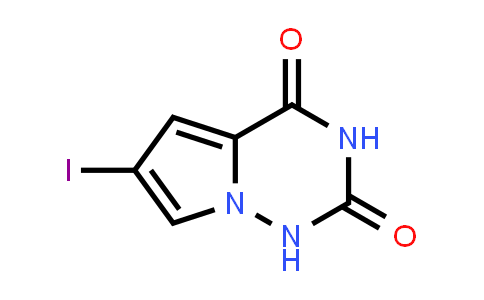 CAS No. 1313738-99-6, 6-Iodo-1H,2H,3H,4H-pyrrolo[2,1-f][1,2,4]triazine-2,4-dione