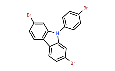 CAS No. 1313900-20-7, 2,7-Dibromo-9-(4-bromophenyl)-9H-carbazole