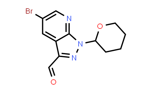 CAS No. 1314734-59-2, 5-Bromo-1-(tetrahydro-2H-pyran-2-yl)-1H-pyrazolo[3,4-b]pyridine-3-carbaldehyde